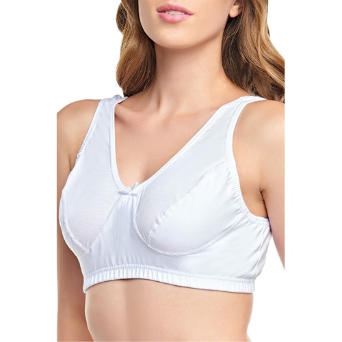 270 1 Bayan Beyaz Penye Body Yarım Atlet Sütyen 100-105-110