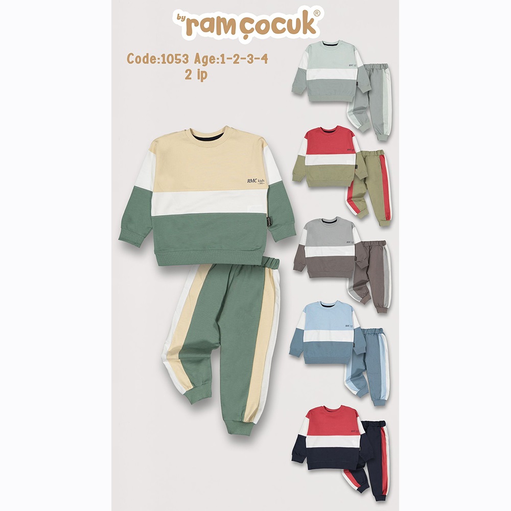 Ram 1053 Erkek Çocuk Rmc Bas Penye Takım 1-4 Yaş