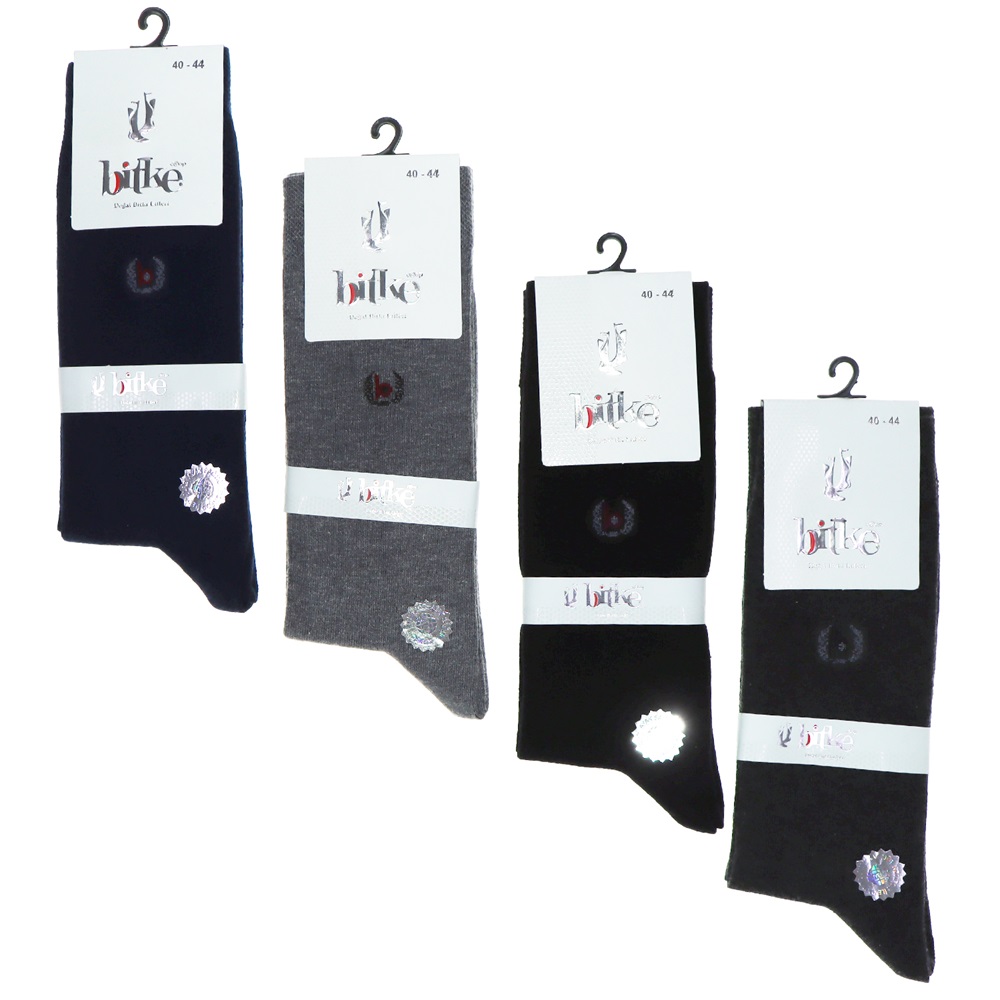 Bitke 6080 Erkek Desenli Penye Dikişsiz Likralı Soket Çorap