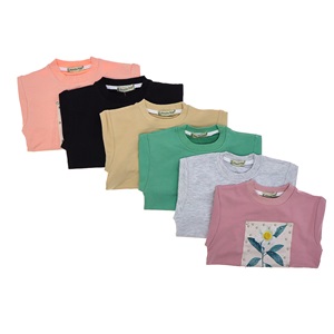 Almila 1119 Kız Çocuk Taşlı Çiçek Nak Penye Sıfır Yaka Sweat 5-8 Yaş - Siyah - 5-6-7-8 YAŞ