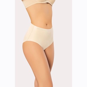Flex Fit 6006 Lazer Kesim Yüksek Bel Silikonlu Bato Slip Korse S-3XL - Kahverengi - L