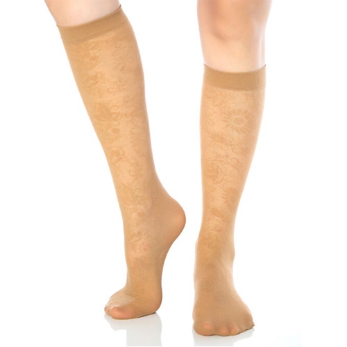 Desimo Bayan 60 Den Kalın Desenli Dizaltı Çorap