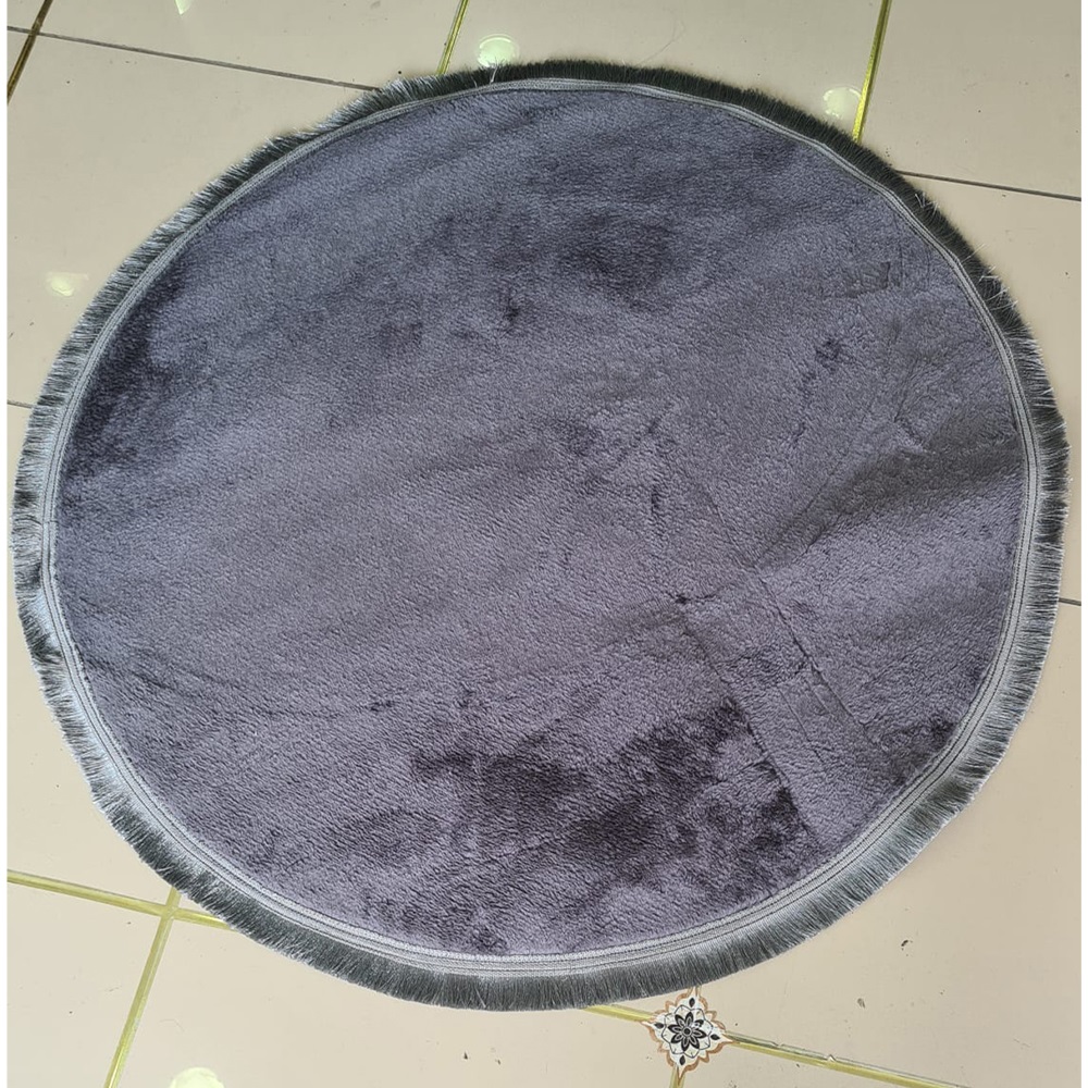 Nefes Kadife Halı Yuvarlak Paspas 80 X 80 CM - Karışık Renk