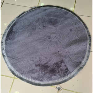 Nefes Kadife Halı Yuvarlak Paspas 80 X 80 CM - Karışık Renk