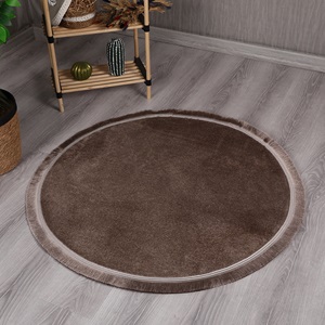 Nefes Kadife Halı Yuvarlak Paspas 80 X 80 CM - Karışık Renk