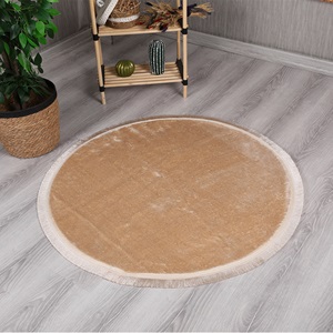 Nefes Kadife Halı Yuvarlak Paspas 80 X 80 CM - Karışık Renk
