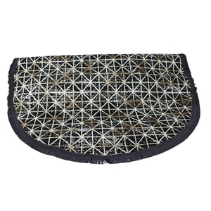 Nefes Kadife Halı Yuvarlak Paspas 100 X 100 CM - Karışık Renk