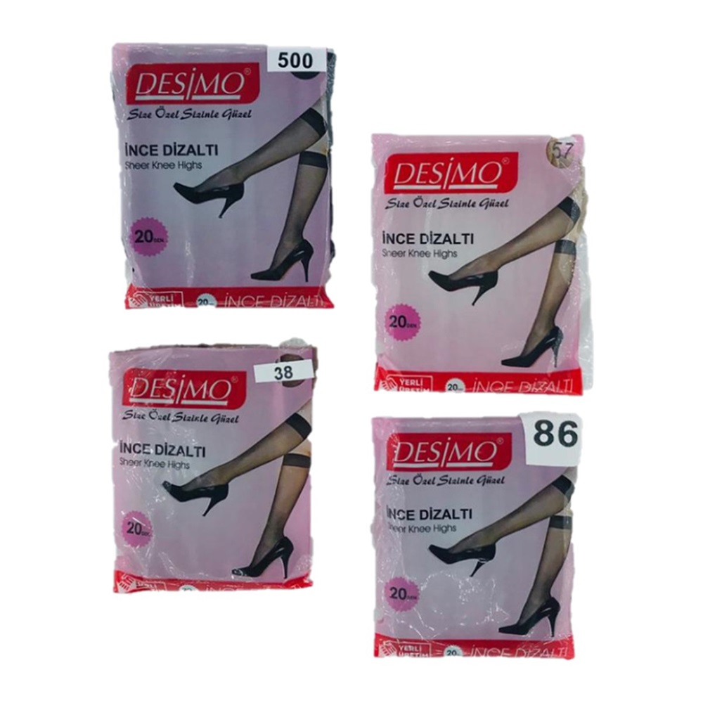 Desimo Bayan 20 Den İnce Dizaltı Çorap Paket 24 lü - 86-Vizon