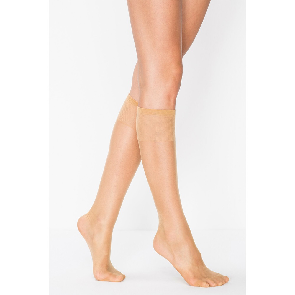 Penti Bayan 15 Den Fit Parlak İnce Dizaltı Pantolon Çorap - 57-Ten