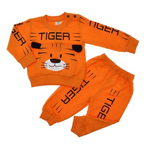 Tospik Erkek Bebe Penye Süzine Tiger Baskılı Takım 6-24 Ay