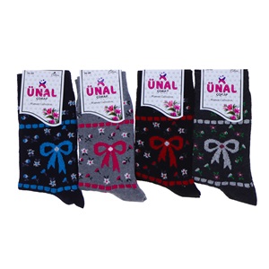 Ünal Bayan Likralı Desenli Soket Çorap