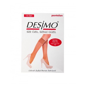 Desimo Bayan 15 Den Parlak Pantolon Dizaltı Çorap - 500-Siyah - PAKET İÇİ TEK RENK