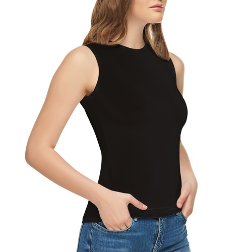 Tutku Elit 2201 Bayan Elastan Sıfırkol Atlet - Siyah - L