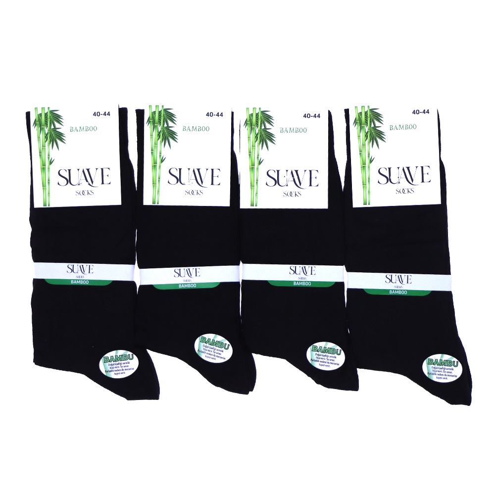 Suave Erkek Bambu Likralı 200 İğne Dikişsiz Soket Çorap - Karışık Renk