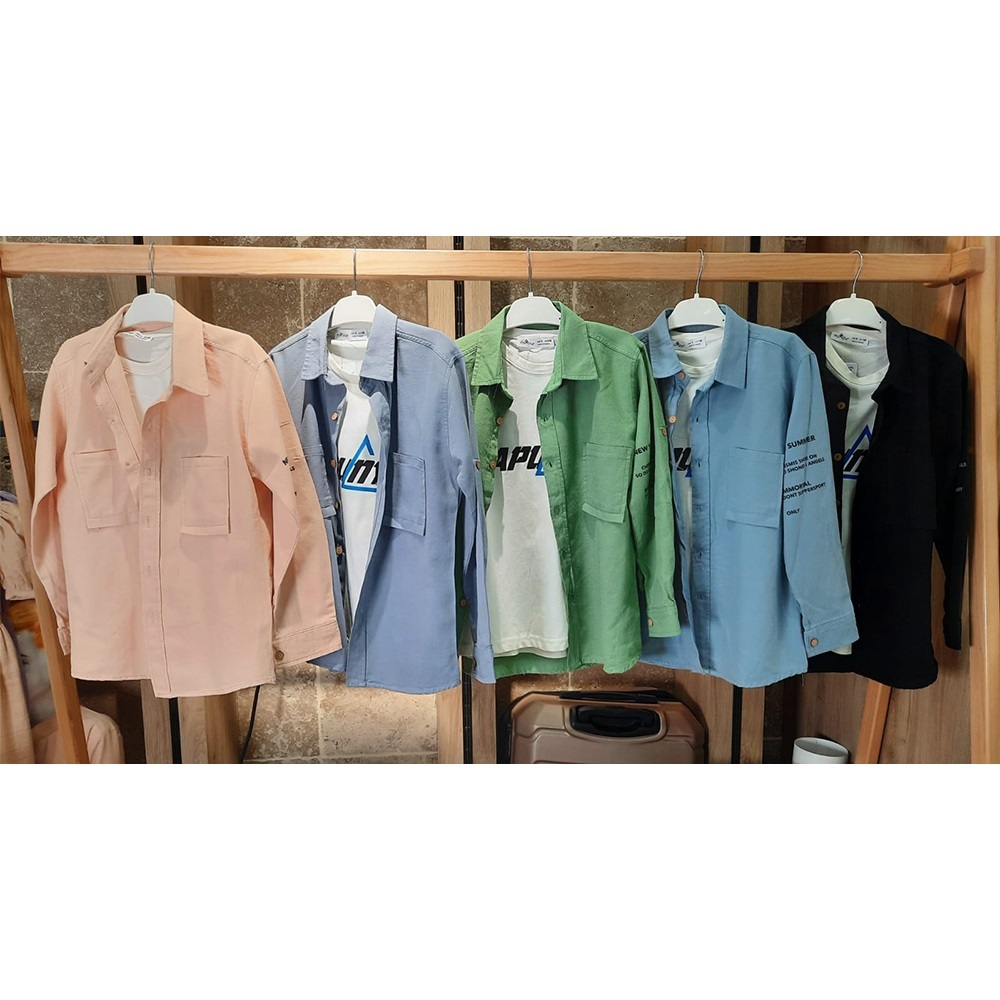 Mixlife 6552 Erkek Çocuk Apuneys Bas Gabardin Gömlek 3 Lü Takım 10-13 Yaş - Gri - 10-13 YAŞ