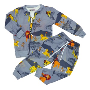 Tintini Erkek Çocuk Aslan Baskılı Sıfır Yaka Takım 3-10 Yaş - Gri - 3-10 YAŞ