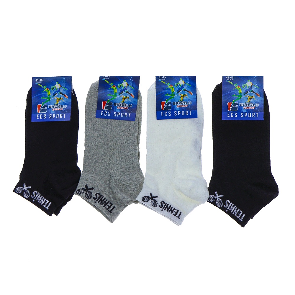 Eroğlu 3510 Erkek Likralı Mevsimlik Patik Çorap - Karışık Renk