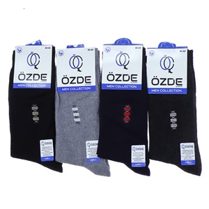 Özde 7268 Erkek Likralı Desenli Mevsimlik Soket Çorap - Karışık Renk