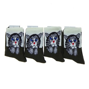 Wanço 0402 Bayan Likralı Desenli Kolej Çorap - Karışık Renk