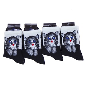 Wanço 0402 Bayan Likralı Desenli Kolej Çorap - Karışık Renk