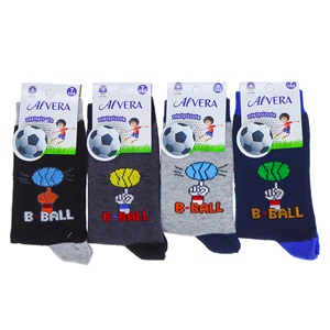 Alvera 3172 Erkek Çocuk Dikişsiz Desenli Mevsimlik Soket Çorap - Karışık Renk