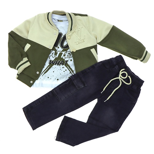 Mıncırık Kids 1705 Erkek Çocuk Süet Louıs Kabartma Baskılı 3 Lü Ceketli Takım 2-5 Yaş - Koyu kahverengi - 29075-Koyu kahvere-2-3-4-5 YAŞ