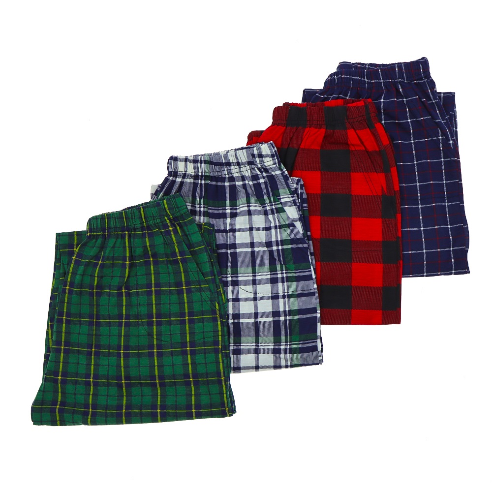 Hilal Yıldız 134 Erkek Penye Ekoseli Normal Pijama Tek Alt M-L-XL