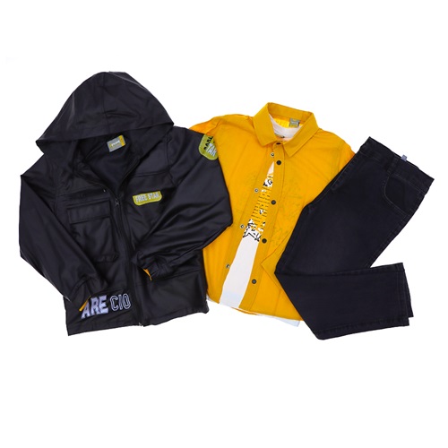 Mıncırık Kids 1738 Erkek Çocuk Boun Baskılı Deri 4 Lü Takım 5-8 Yaş - Siyah - 5-6-7-8 YAŞ