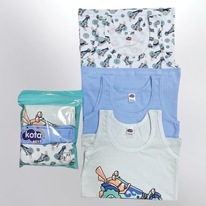 Kota Kids 1024 Erkek Çocuk 3 Lü Baskılı Atlet - Karışık Renk