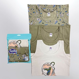 Kota Kids 1024 Erkek Çocuk 3 Lü Baskılı Atlet - Karışık Renk