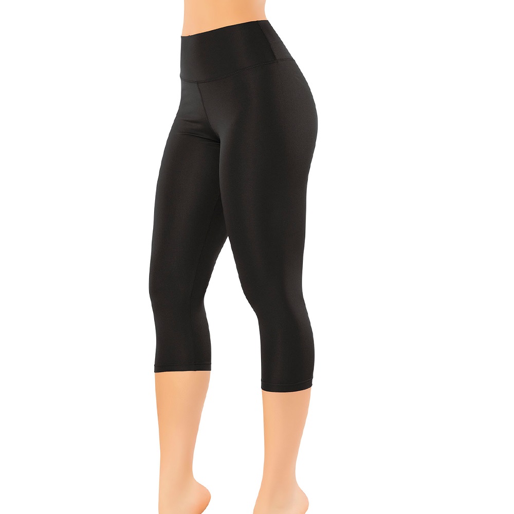 Kota 4123 Bayan Modelli Dalgıç Kapri Düz Tayt - Siyah