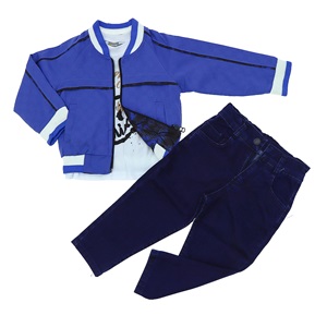 Mıncırık Kids 1755 Erkek Çocuk Çift Taraflı 3 Lü Takım 2-5 Yaş - Mavi - 2-3-4-5 YAŞ