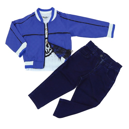 Mıncırık Kids 1755 Erkek Çocuk Çift Taraflı 3 Lü Takım 2-5 Yaş - Mavi - 2-3-4-5 YAŞ