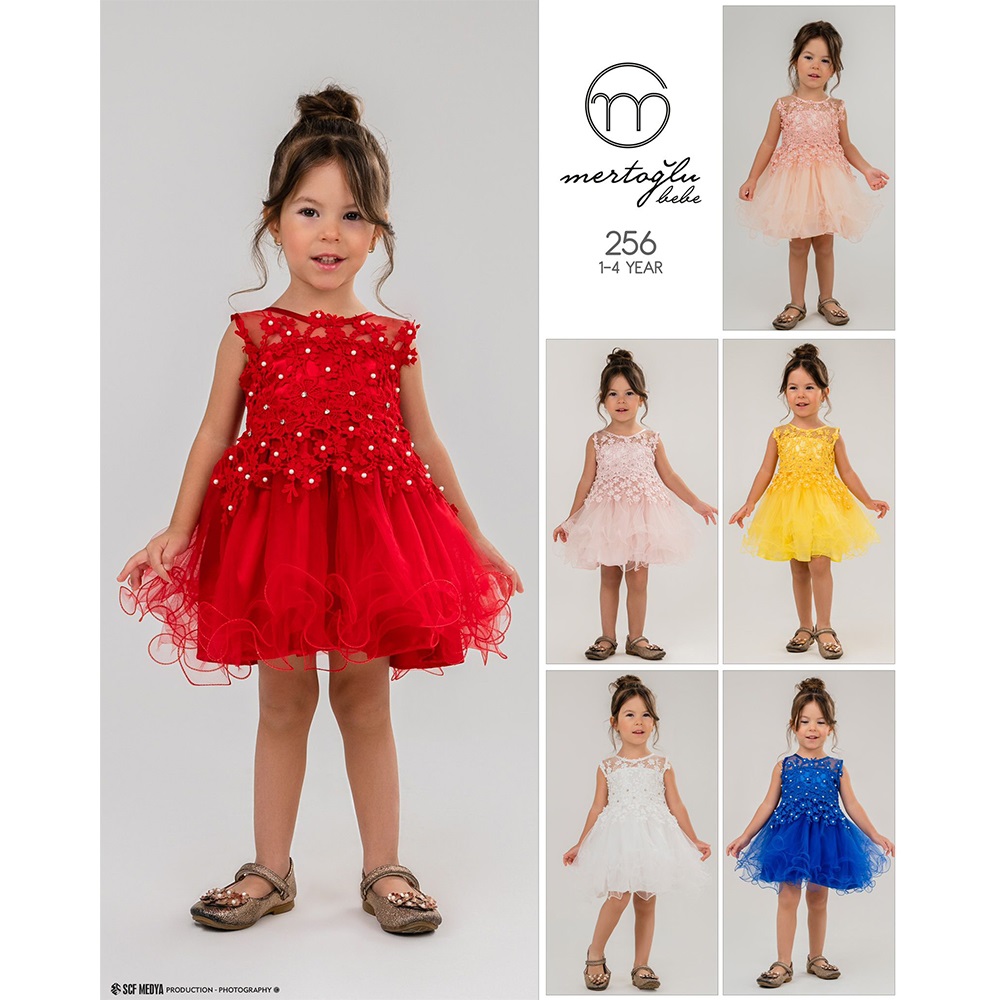 Mertoğlu 256 Kız Çocuk İncili Kuyruklu Abiye 1-4 Yaş