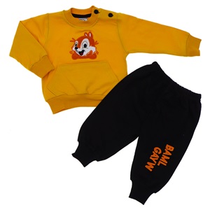 Mini Club 193 Erkek Bebe Sincap Nakışlı Penye 2 Li Takım 6-24 Ay