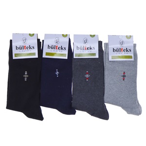 Bülteks 2868 Erkek Ekonomik Likralı Desenli Mevsimlik Soket Çorap