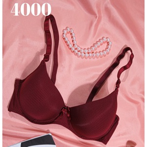 Dökmetaş Bayan Micro Çizgili Boş Sütyen 80- 80-85-95 - Kırmızı