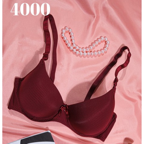 Dökmetaş Bayan Micro Çizgili Boş Sütyen 80- 80-85-95 - Kırmızı