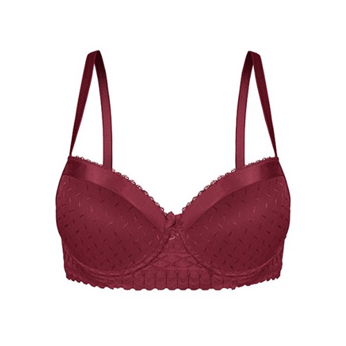 Aysemin ER-5136 Dolgusuz Saten Detaylı Sütyen 80-95 - Lacivert - 80-85-90-95