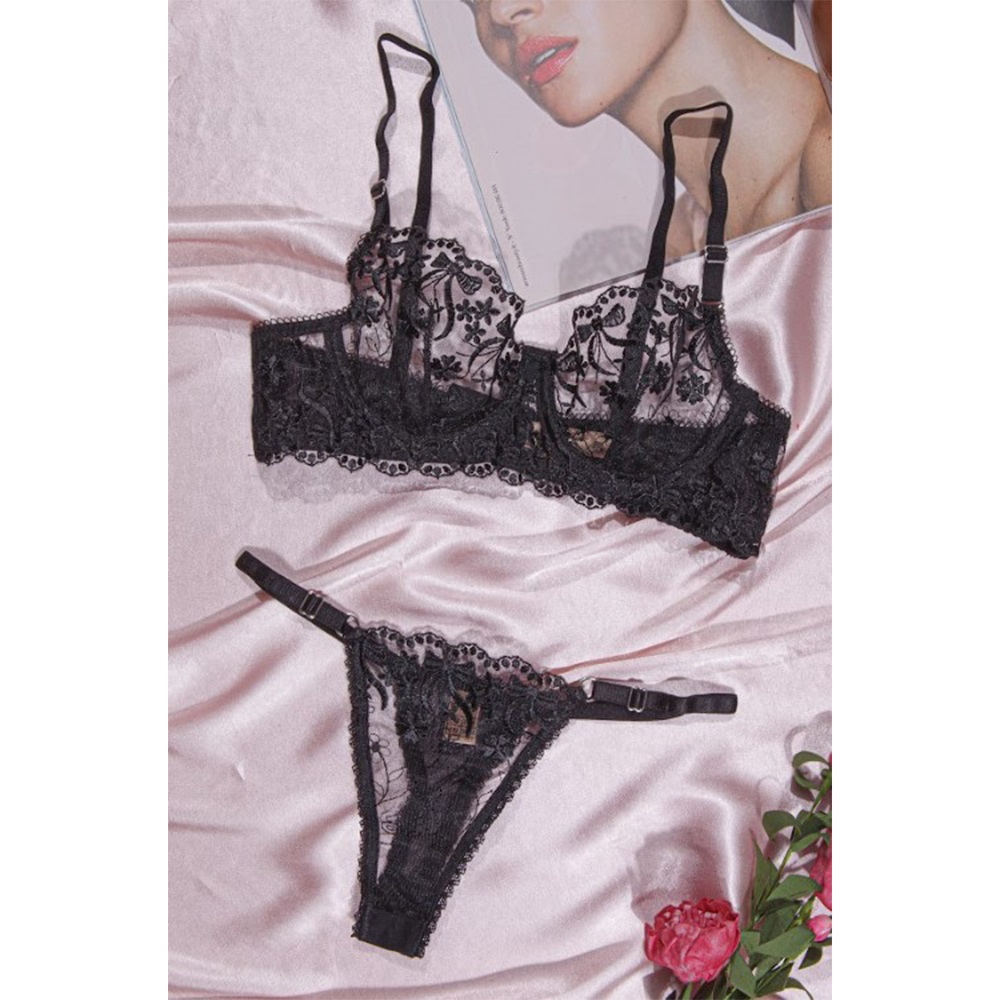 Aysemin ER-7003 Bayan Dantelli Desteksiz Sütyen Takım 75-90 - Gül Kurusu - 75-80-85-90