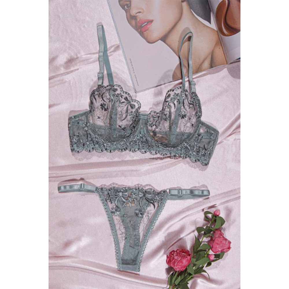 Aysemin ER-7003 Bayan Dantelli Desteksiz Sütyen Takım 75-90 - Gül Kurusu - 75-80-85-90