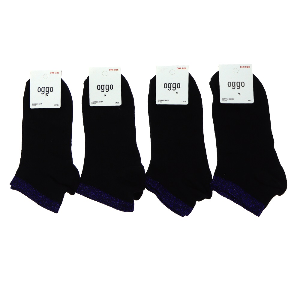 Oggo Bayan Desenli Likralı Yıkamalı Patik Çorap