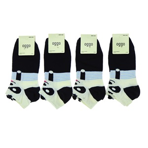 Oggo Bayan Desenli Likralı Yıkamalı Patik Çorap