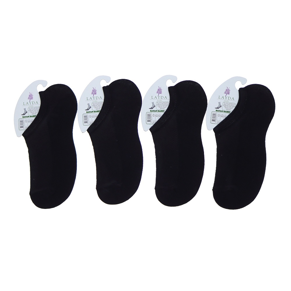 Layda 8547 Bayan Likralı Mevsimlik Sneakers Çorap - Siyah