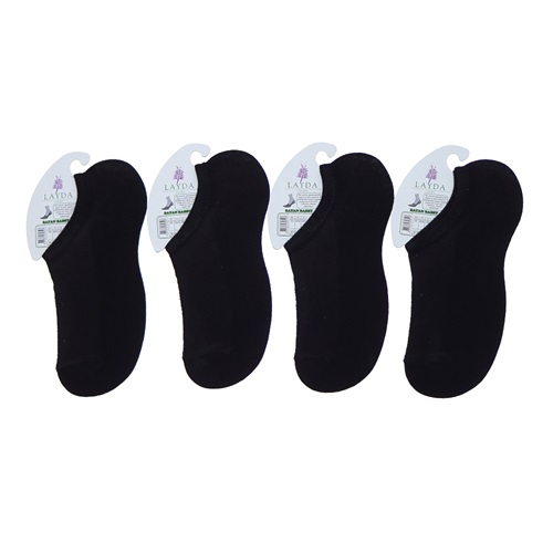 Layda 8547 Bayan Likralı Mevsimlik Sneakers Çorap - Siyah