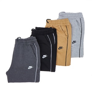 Slm 2310 Erkek Nıke Baskılı Kompak Lastik Paça Pantolon S-2XL - Gri