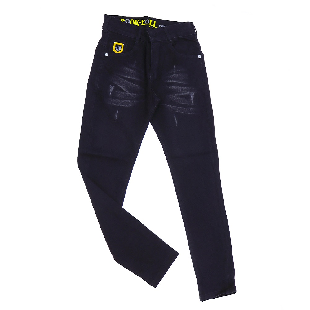 Rema 5013 Erkek Çocuk Ges Klasik Pokk Poll Bıyık Yıpratma Kot Pantolon 13-17 Yaş - Kot Mavi