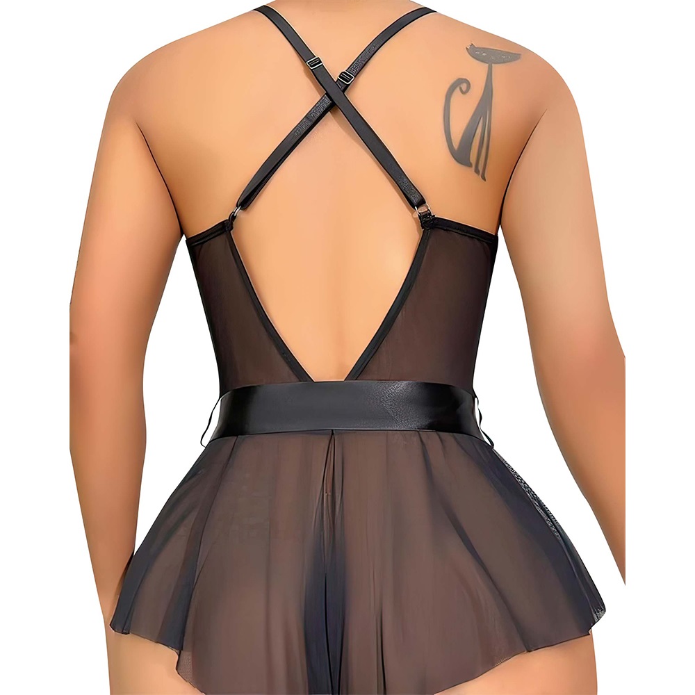 Lily Bicnca 969 Bayan Fantazi Dantelli Babydoll Gecelik