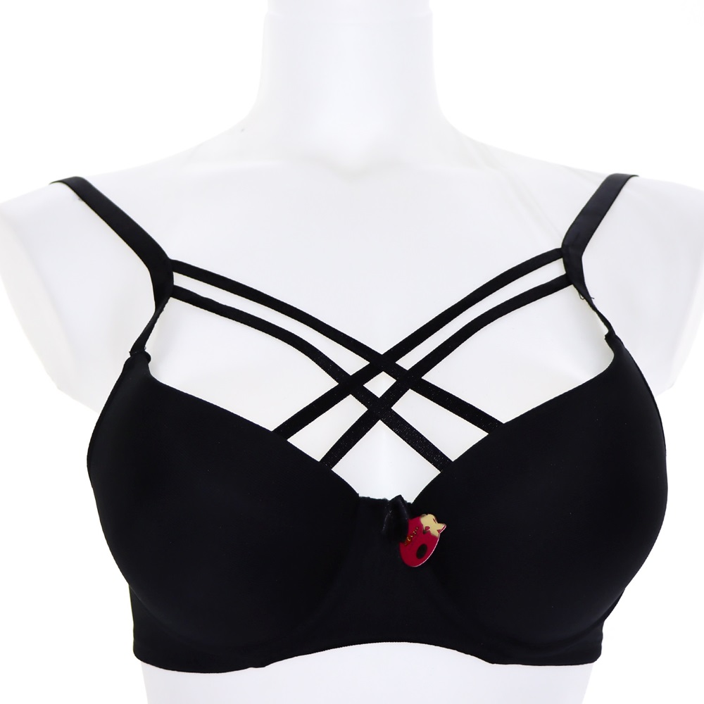 Billiza 1014 Bayan Süngerli Destekli Çapraz Askılı Sütyen - Siyah - 75-80-85-90