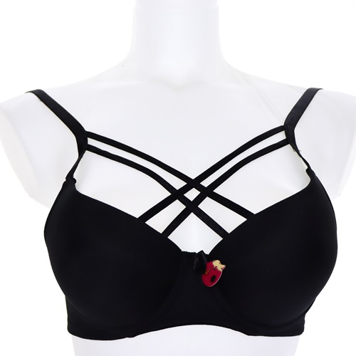 Billiza 1014 Bayan Süngerli Destekli Çapraz Askılı Sütyen - Siyah - 75-80-85-90